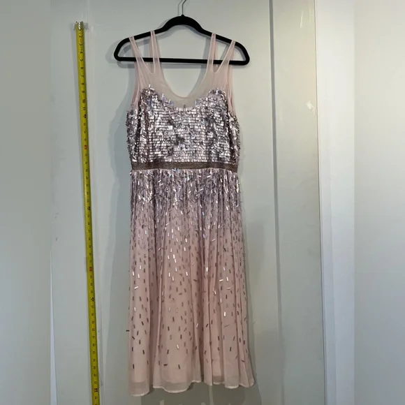 French Connection | Dresses | French Connection Sequin Chiffon Street Chic  Party Dress Fun Stylish New | Poshmark